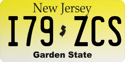 NJ license plate I79ZCS