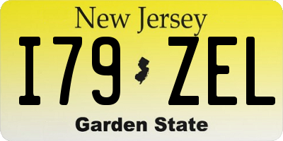 NJ license plate I79ZEL