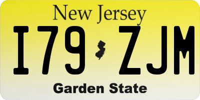 NJ license plate I79ZJM