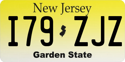 NJ license plate I79ZJZ