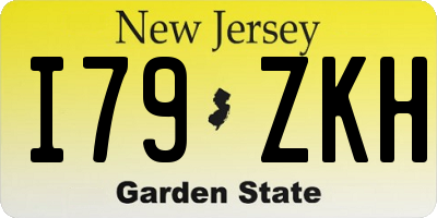 NJ license plate I79ZKH