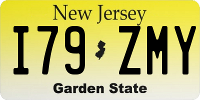 NJ license plate I79ZMY