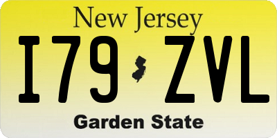 NJ license plate I79ZVL