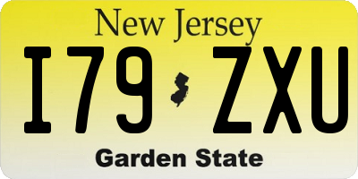 NJ license plate I79ZXU