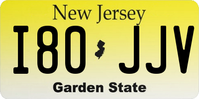 NJ license plate I80JJV