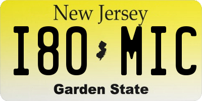 NJ license plate I80MIC