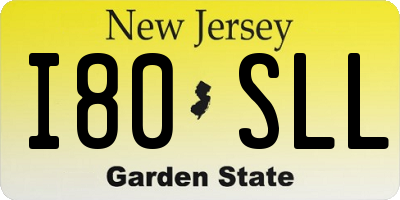 NJ license plate I80SLL