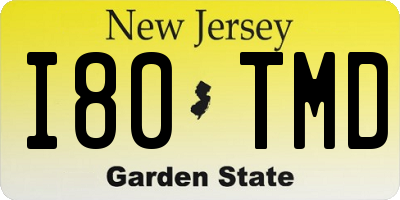 NJ license plate I80TMD