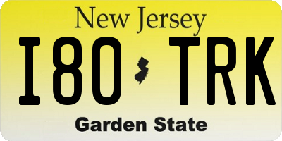 NJ license plate I80TRK