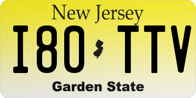 NJ license plate I80TTV