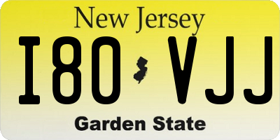 NJ license plate I80VJJ