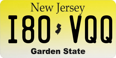 NJ license plate I80VQQ
