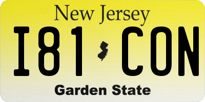 NJ license plate I81CON