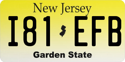 NJ license plate I81EFB