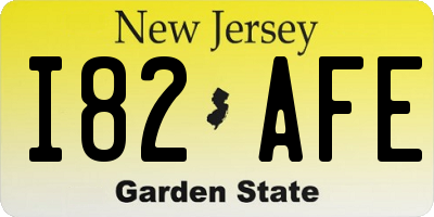 NJ license plate I82AFE