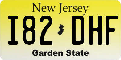 NJ license plate I82DHF