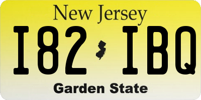 NJ license plate I82IBQ