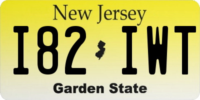 NJ license plate I82IWT
