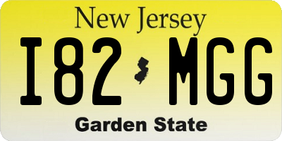 NJ license plate I82MGG