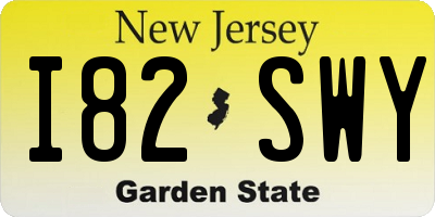 NJ license plate I82SWY
