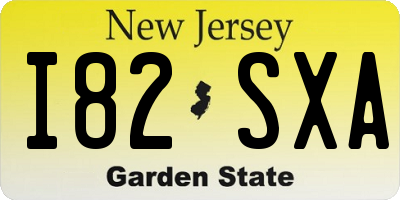 NJ license plate I82SXA