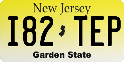 NJ license plate I82TEP
