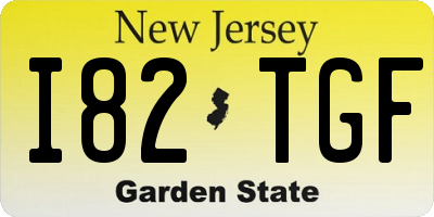 NJ license plate I82TGF