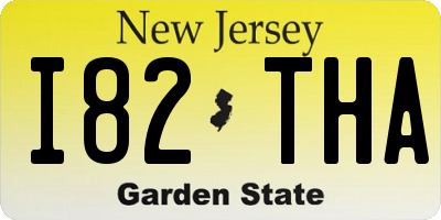 NJ license plate I82THA