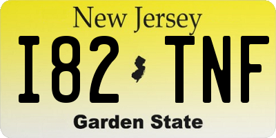 NJ license plate I82TNF