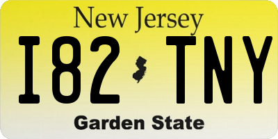 NJ license plate I82TNY