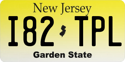 NJ license plate I82TPL