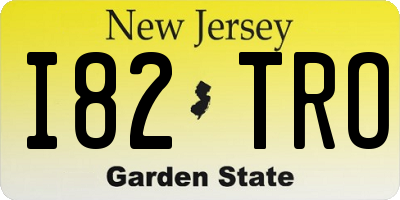 NJ license plate I82TRO