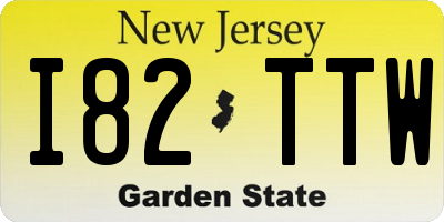 NJ license plate I82TTW