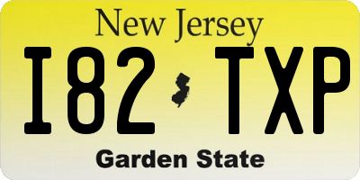 NJ license plate I82TXP
