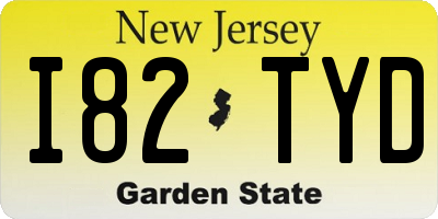 NJ license plate I82TYD
