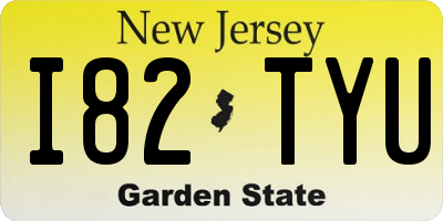 NJ license plate I82TYU