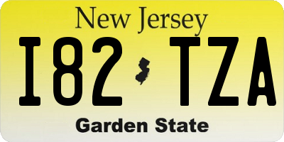 NJ license plate I82TZA