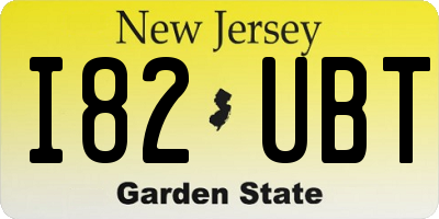 NJ license plate I82UBT