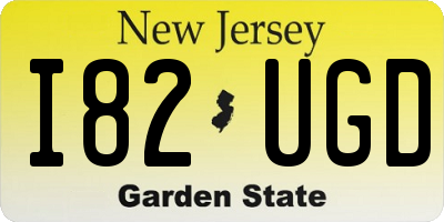 NJ license plate I82UGD