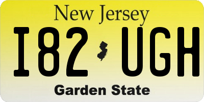 NJ license plate I82UGH