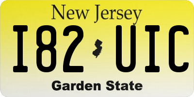 NJ license plate I82UIC