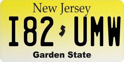 NJ license plate I82UMW