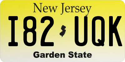 NJ license plate I82UQK