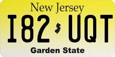NJ license plate I82UQT