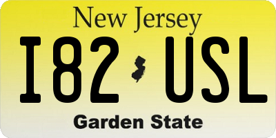 NJ license plate I82USL