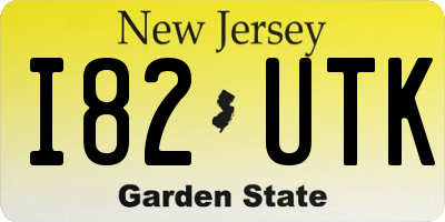 NJ license plate I82UTK
