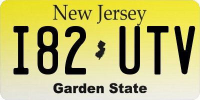 NJ license plate I82UTV