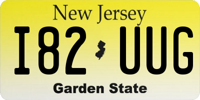 NJ license plate I82UUG