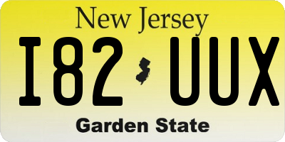 NJ license plate I82UUX