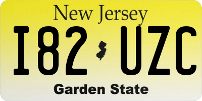 NJ license plate I82UZC